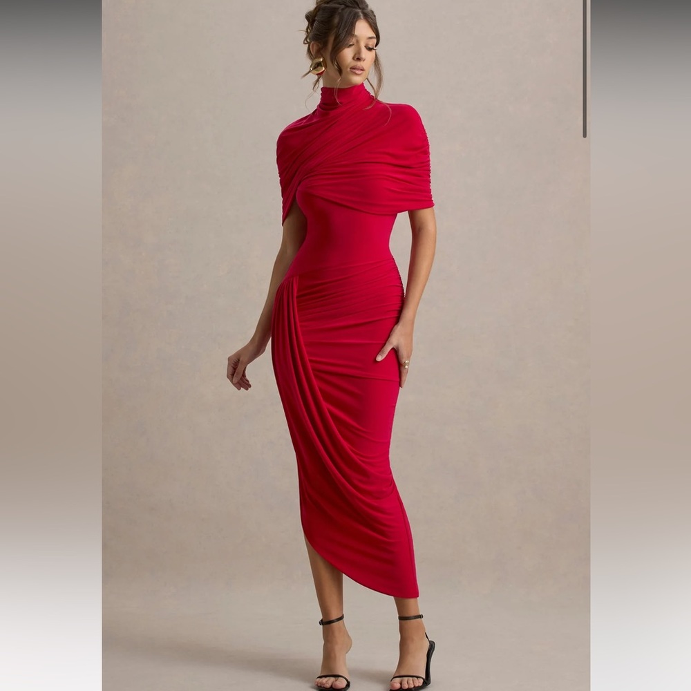 Chic Asymmetrical Red Women's Dress